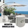 Outdoor Umbrella Stand Round Patio Umbrella Base Windproof Drum Weights Canopy Stand Easy Assembly Fill With Water Or Sand For