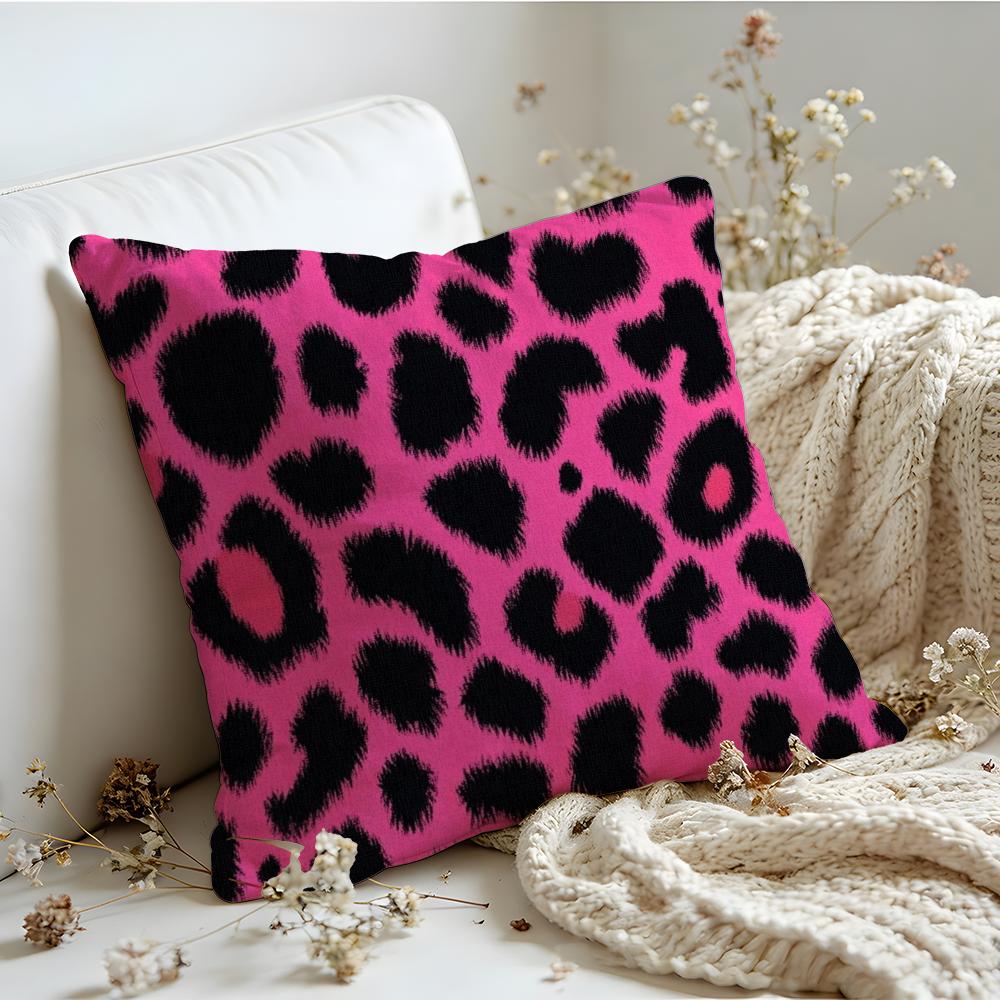 Cushion Cover  Linen  SkinFriendly Soft Decorative Case for Sofa Home Decor Classic leopard Print Pillow cover