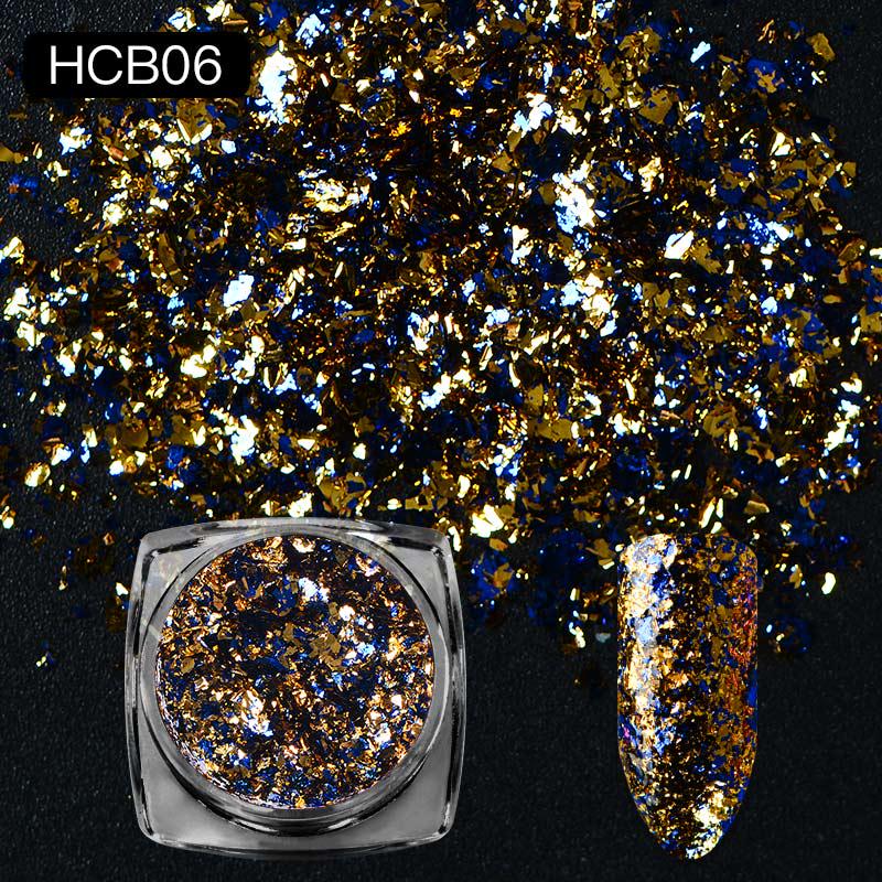 Mtssii 1Box Chameleon Magic Glitter Shinning Powder Manicure Dust Irregular Nail Art Decoration