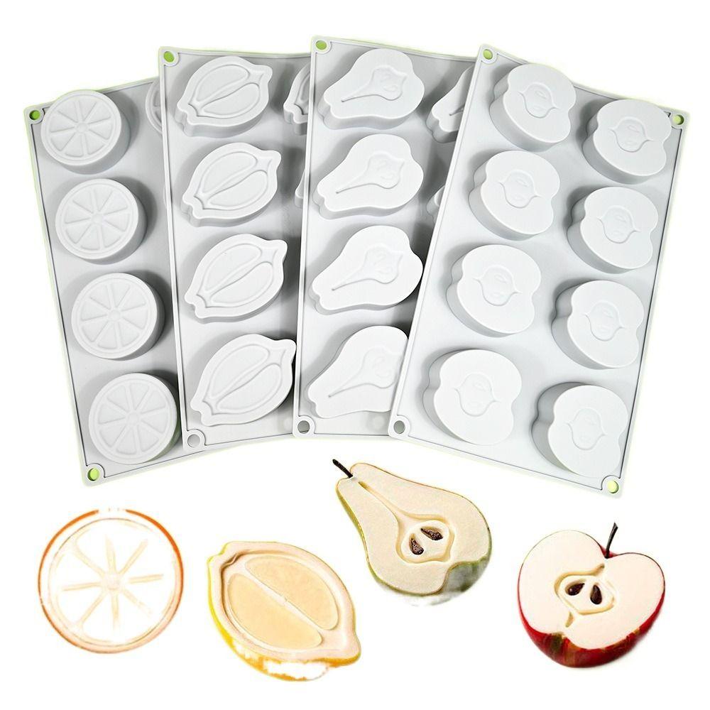 Fruit Shape Bento Cake Silicone Mold Silicone Material Gypsum Making 3D Soap Candle Wax Mould Pudding Mold Dessert Making