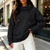 Women's Casual Long Sleeve Hoodie Sweatshirt with Neck, Pullover Top for Everyday Wear