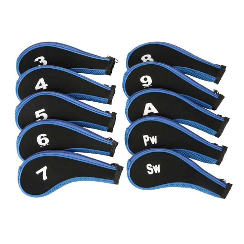 Multicolor Golf Club Iron Headcovers With Zipper And Padded Neoprene Material Pcs)