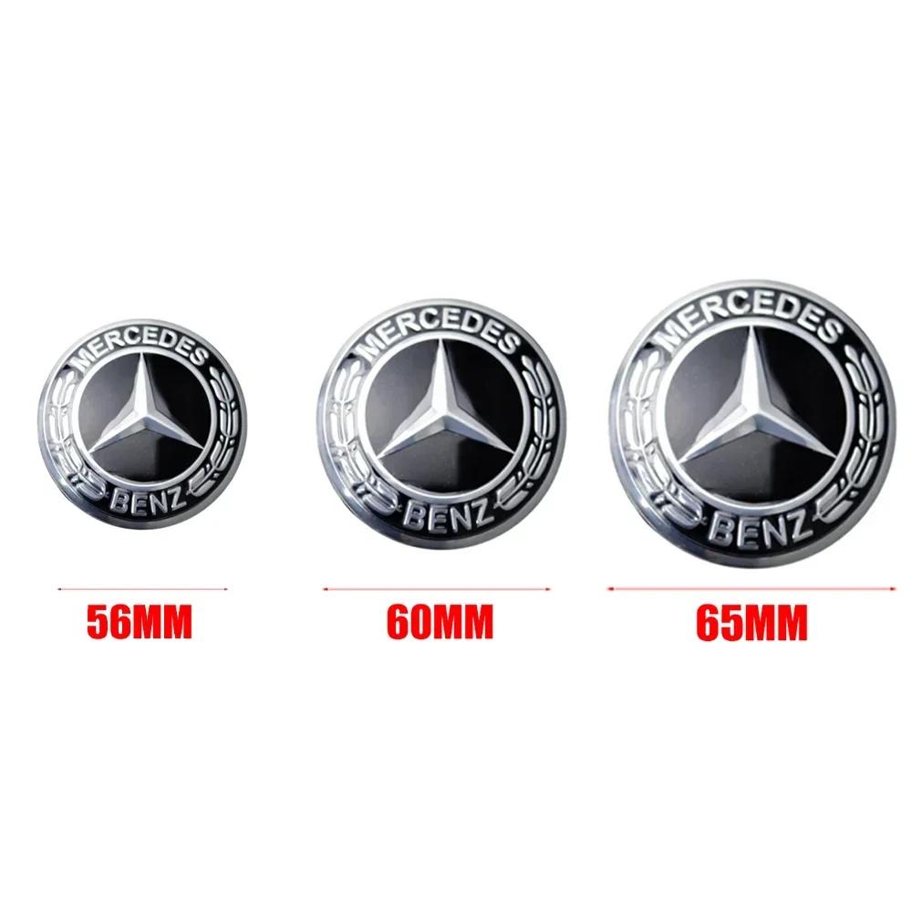 56/60/65mm Car Wheel Center Cover Hub Cap Resin Badge Emblem sticker Decal styling auto Accessories Mercedes Benz AMG  C260 C300 NZ0
