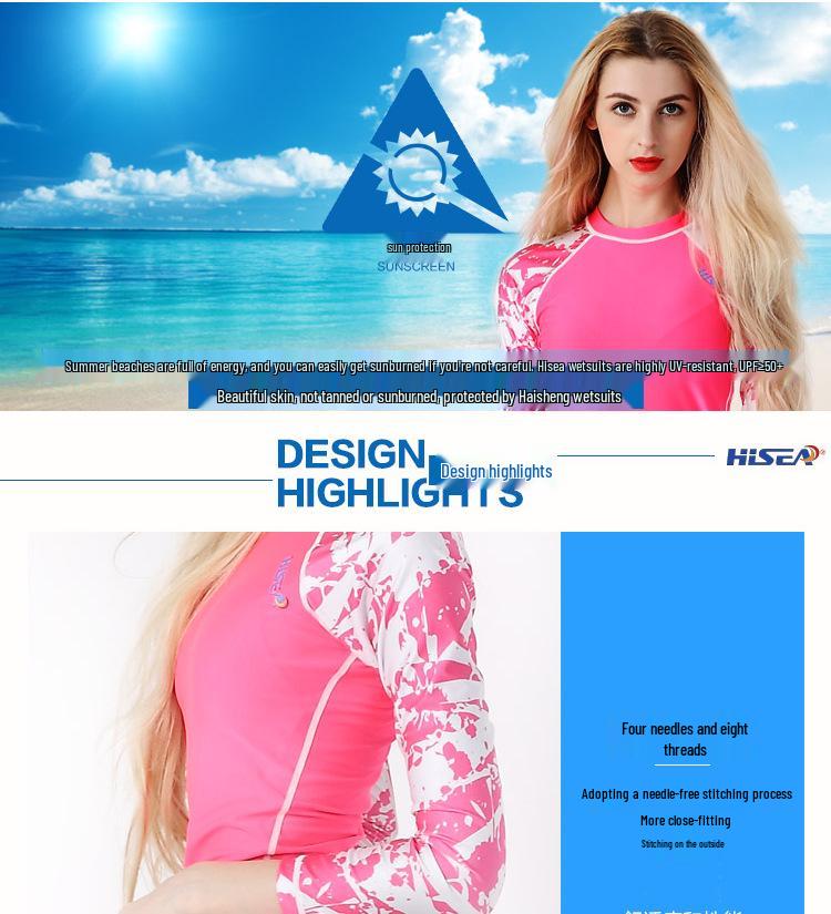 Women's Quick-Dry UV Protection Lycra Wetsuit for Surfing