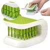 Car Interior Openable Cleaning Brush Double Sided U Type Foldable Folding Tray Sponge Diamond Brush U Shape Kitchen Washing Tool