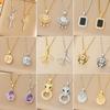 Japan and South Korea Simple Popular Wind Titanium Steel Necklace Female Niche Exquisite Internet Celebrity Zircon Clavicle Chain High-end Jewelry