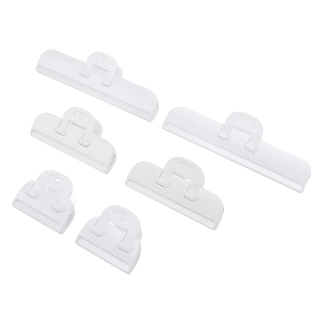 6pcs Bags Clips Plastic Food Clips Strong Anti Slip Snack Bag Sealing Clamps for Home