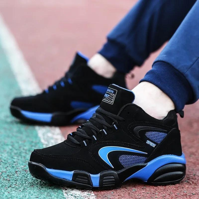 

Новые кроссовки для бега для мужчин и женщин, осенние кроссовки с хлопковой подкладкой, для активного отдыха, для мужчин, для ходьбы, большой размер 36-48 38 синий