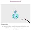 WOSTU 925 Sterling Silver Delicate Flower Butterfly Charm Crystal Blue Bead Fit Original Bracelet For Women Jewelry