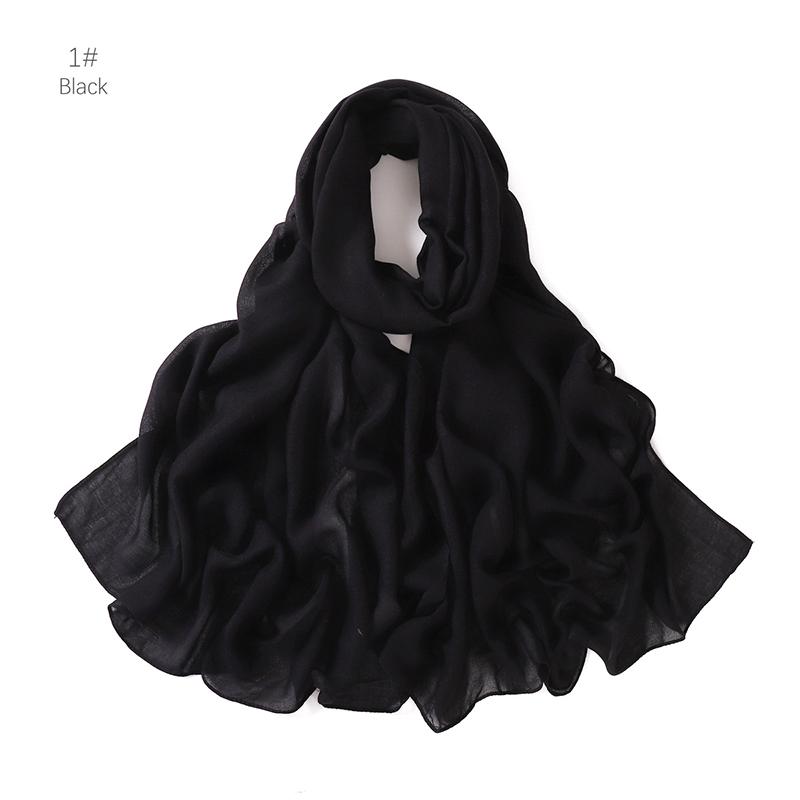 Muslim Modal Hijab Rayon Cotton Shawls For Women Plain Scarf Big Size Muslim Headscarf Wraps Islamic Turban Headband Foulard