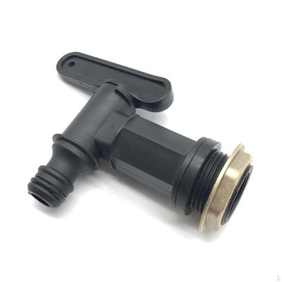 Water Butt Tap Black Practical Replacement Garden Tools Tank Adapter for Rain Storage