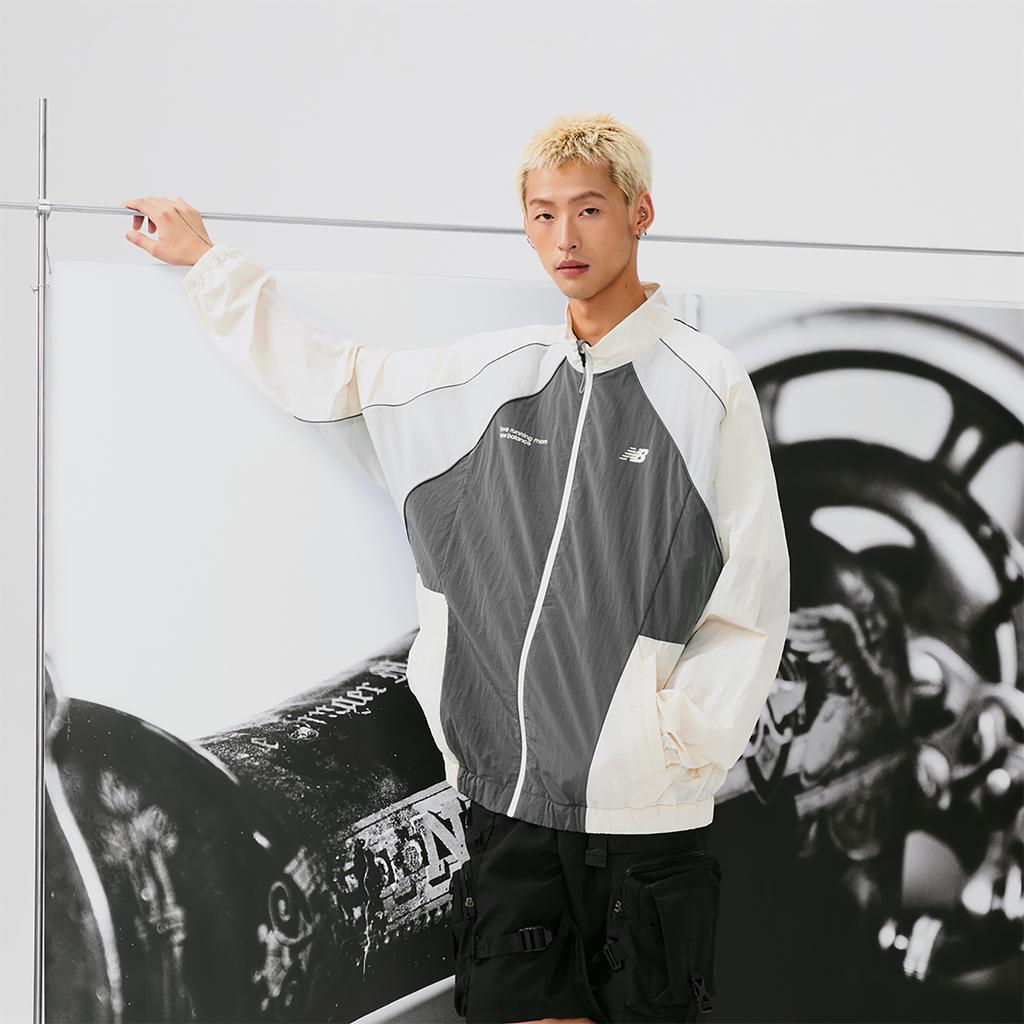 New Balance Jackets Unisex Gray Stand Collar Moderate Other NAE24011-DKG