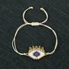Fashion Beaded Bracelet Adjustable Lip Biting Bangle Cool Demon Eyes Hand Chain  Girl
