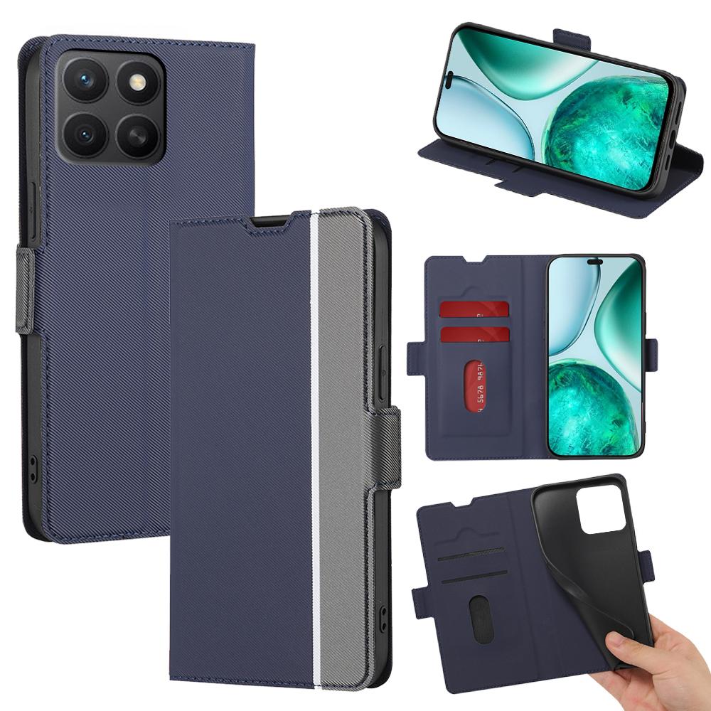 For Honor X8c 4G Case Card Holder Twill Texture Leather Phone Cover