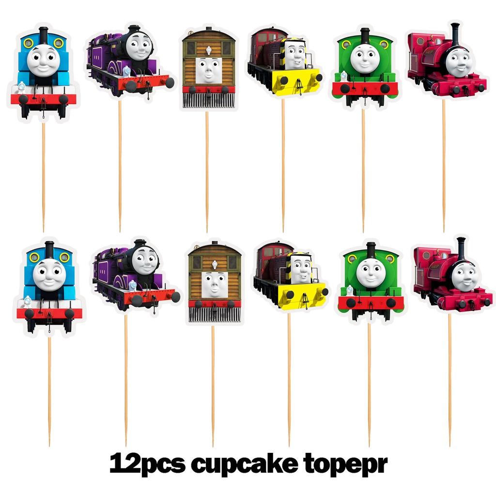 Children Kids Thomas Birthday Party Supplies Decor Balloon Banner Cupcake Topper