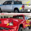 2pcs Rear Taillight Lamp Cover Trim Bezels For Dodge Ram 1500 2018+ Carbon Fiber