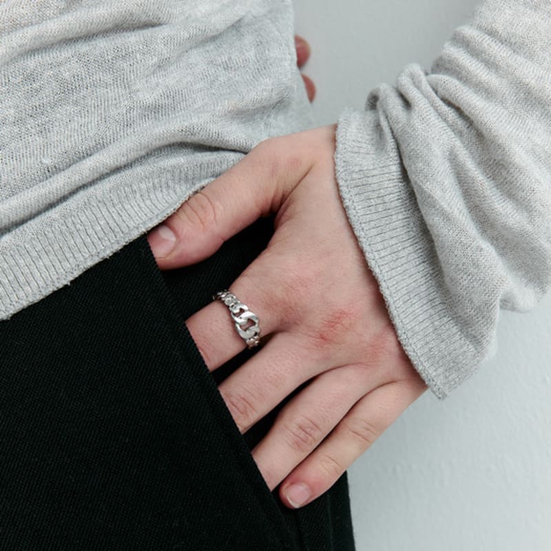 VINTAGE HOLLYWOOD Matte Crescendo Chain Ring_VH2533RI072M