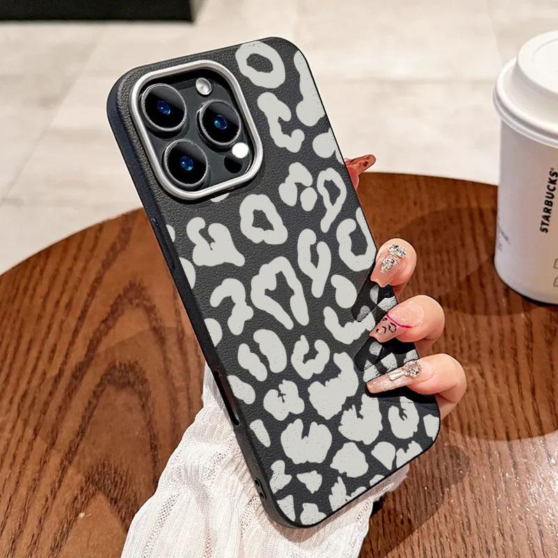 Pink Leopard Print Lichee Pattern Phone Case For Xiaomi Redmi 12 13 14C 13C 12C Redmi Note 14 Pro Plus 5G 13 12S 12 11 10 Cover