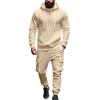 Men  Leisure  Hooded Hood  Hoodie  Trousers  Adding Fleece  Loose  Hoodie  Set