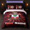 Southampton FC Individuelles Namens-Text-Bettwäscheset 1 Bettbezug+2 Kissenbezüge Fußball-Logo Personalisierte Geschenkidee für besondere Anlässe Schlafzimmerdekoration
