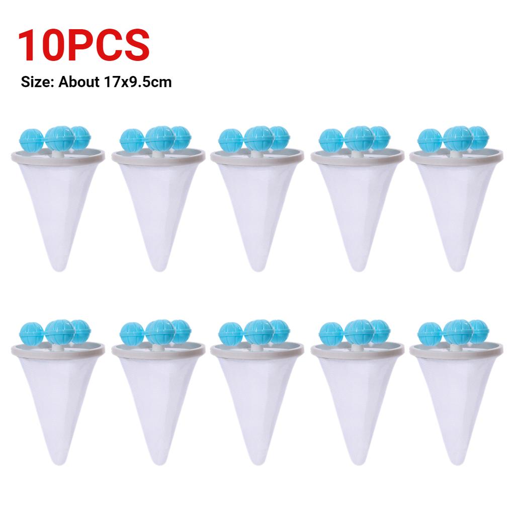 1-10PCS Washing Machine Filter Net Floating Lint Filter Mesh Bag Reusable Pet Hair Catcher Remover Laundry Cleaning Tool