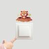Self-adhesive Cute Cartoon Groundhog Digging Hole Switch Wall Stickers for Home Decor