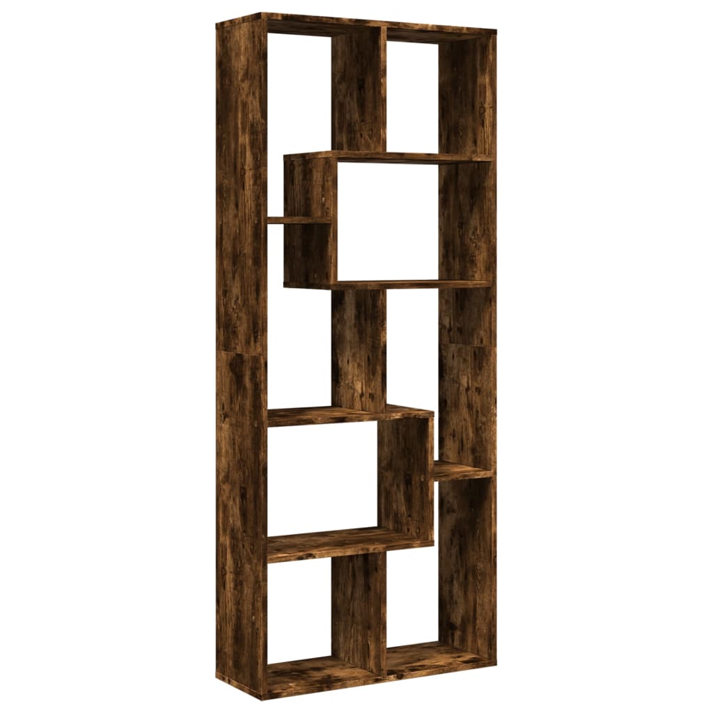 Vidaxl Partition Shelf, Smoked Oak, 67X25X161.5 Cm