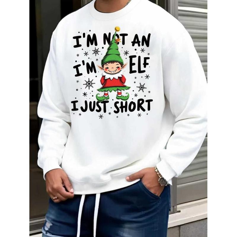 

Рождественский свитшот с флисовой подкладкой, круглым вырезом, смесь хлопка и полиэстера, теплый зимний слой XXL