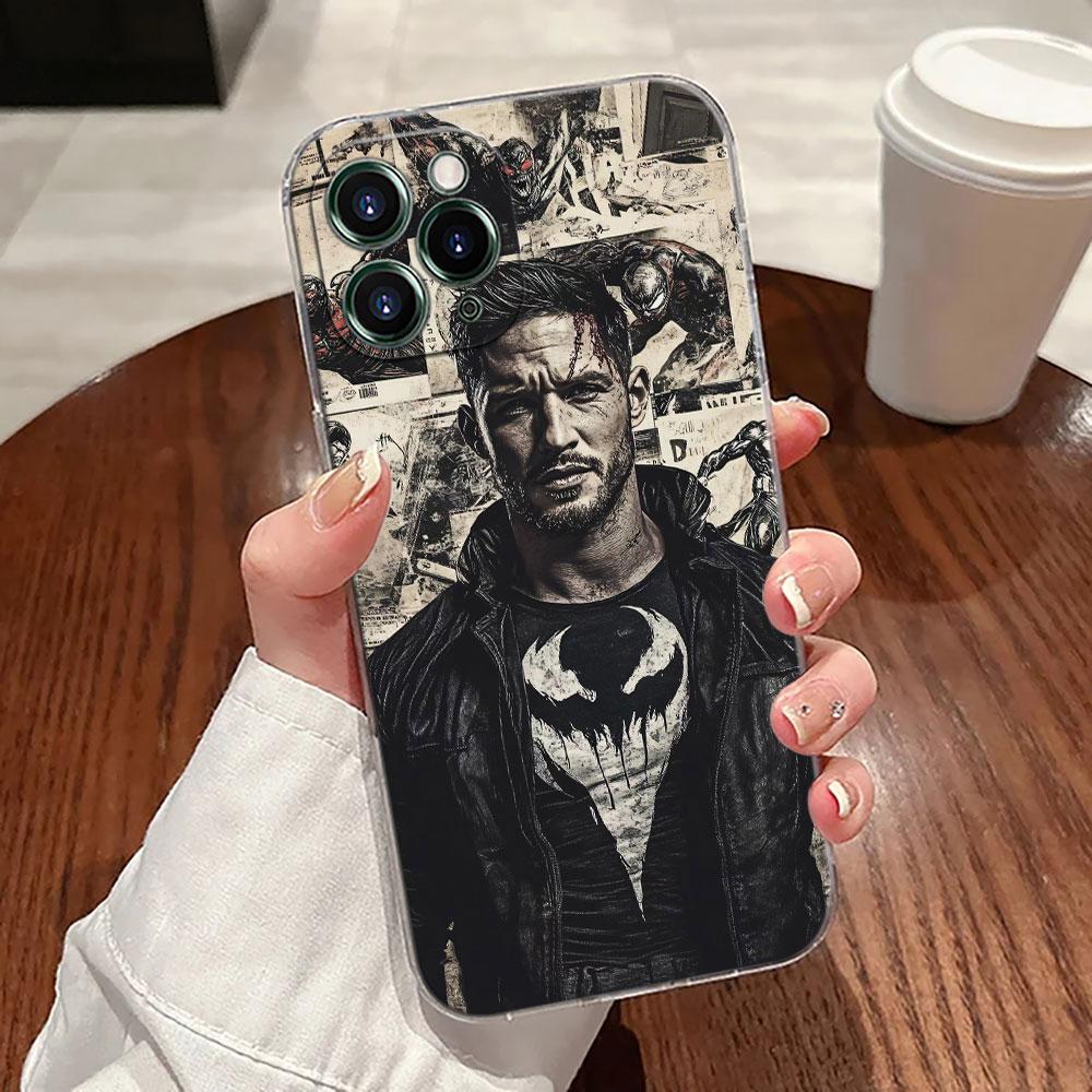 Custodia Trasparente Marvel Venom Comics Per iPhone 17 Pro Max 17E 11 12 13 14 15 16 Pro Max Plus 17 Air 16E 7 XS Copertura Morbida