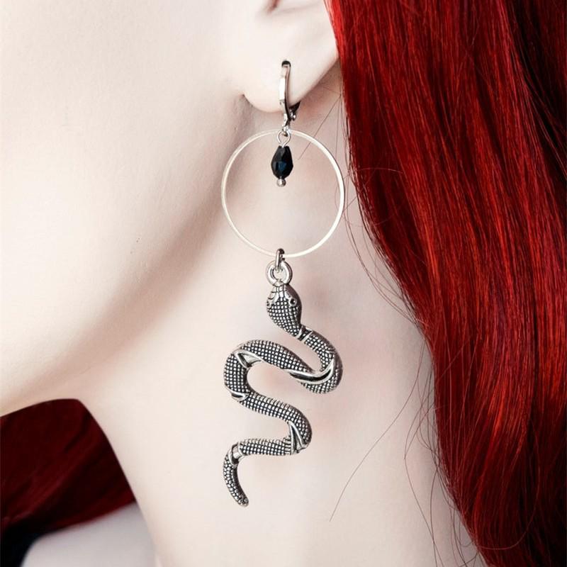 Retro Snake-Shaped Stud Earrings - Hot Selling Dark Style Ear Ornaments