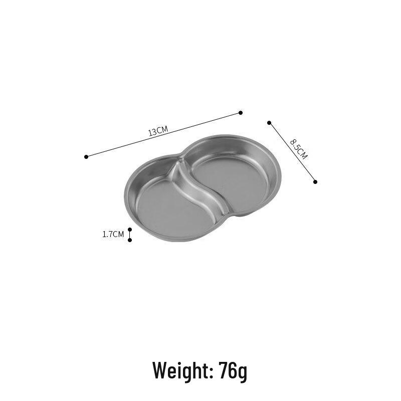 ZISIZ Commercial Stainless Steel Dipping Sauce Dish Set