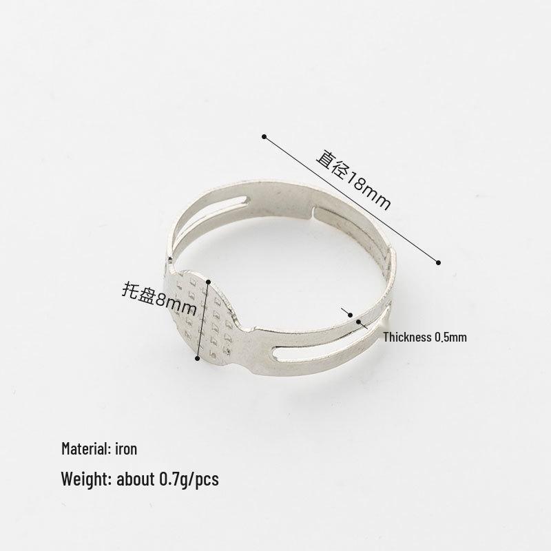 Adjustable Open Base Metal Ring Band - DIY Jewelry Accessory