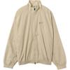 Solid Color Zipper Logo Loose Jacket Men Jackets Beige HV6918-251