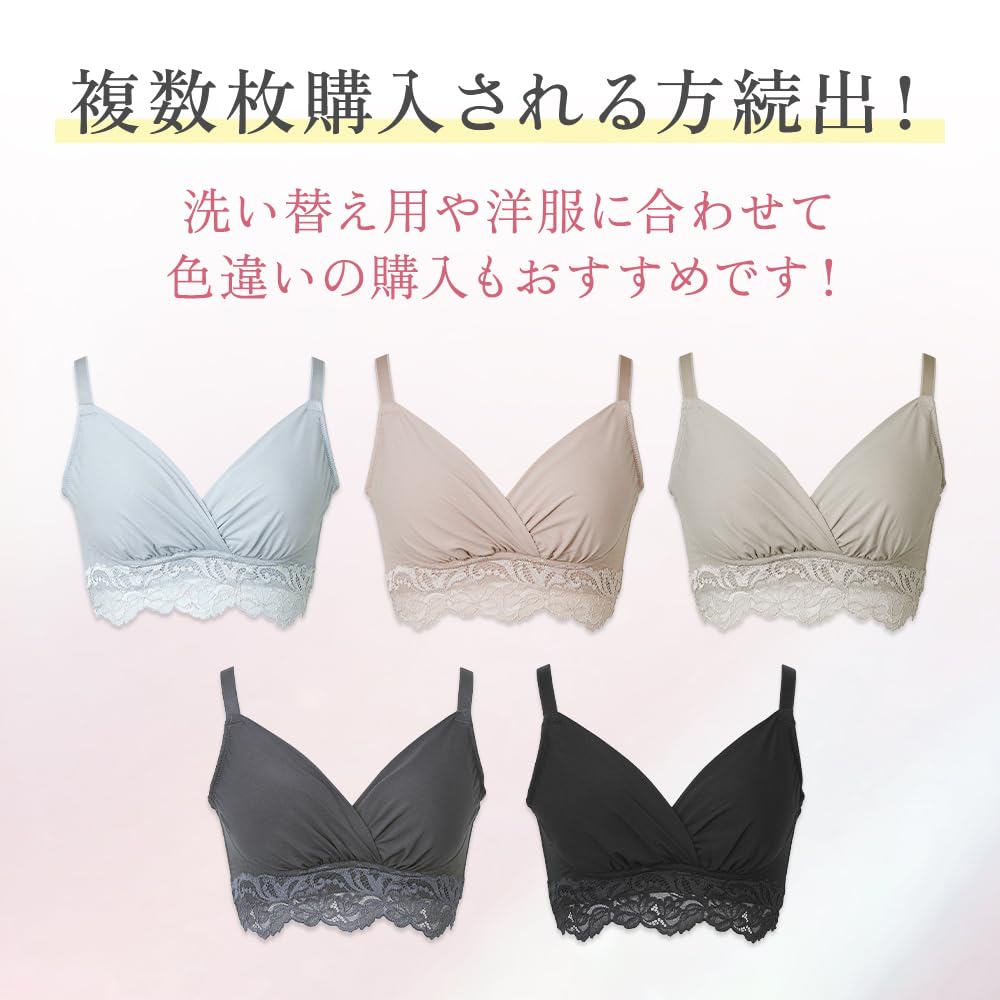 Bradelis New York Wireless Cotton Blend Stretch Hybrid Heart Cup Size Ash Medium Shapewear, Bra, 25, Blue,