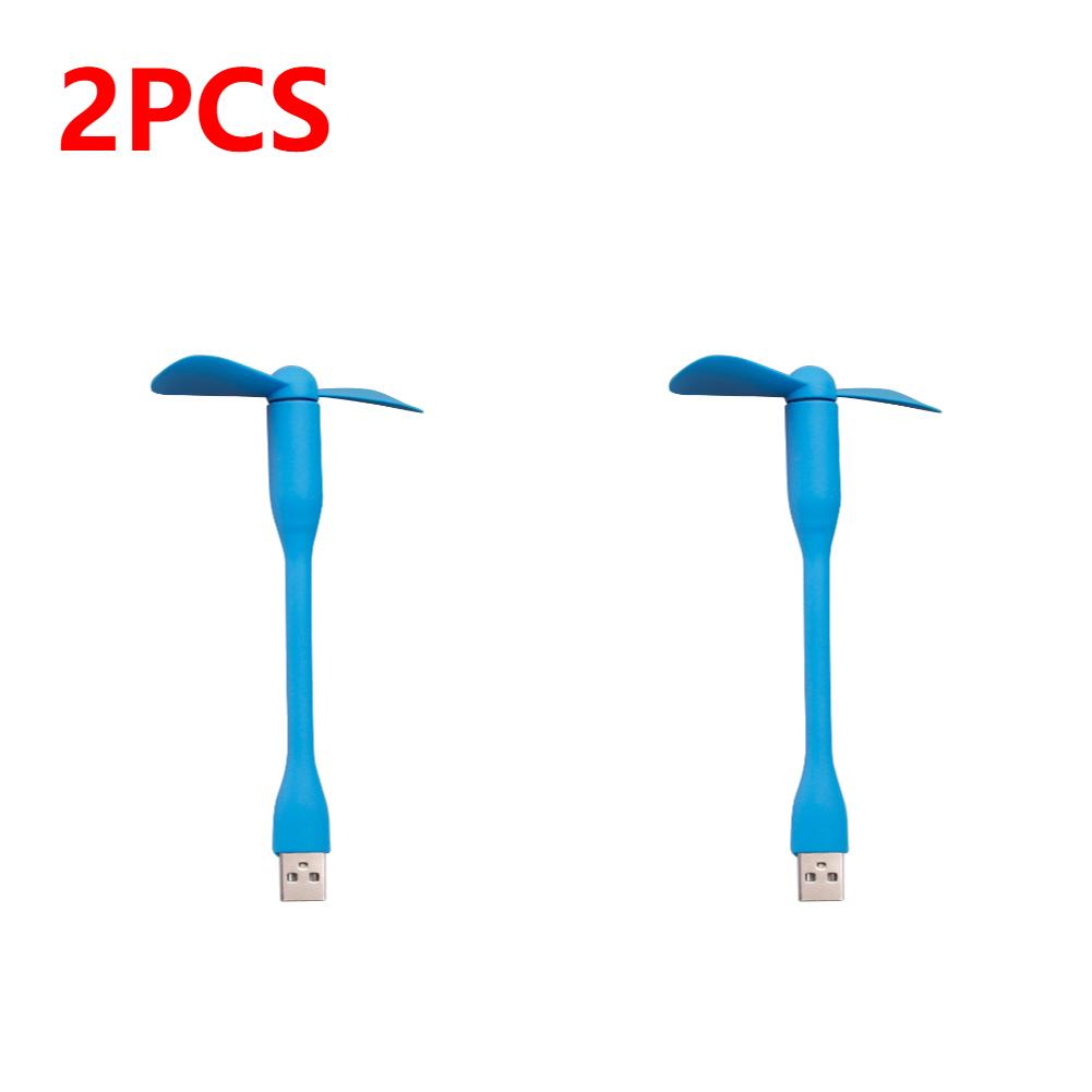 1/2PCS USB Cooling Fan Electronic Gadget Ventilador Led Usb Mini Ventilator Portable Flexible Cooler For Laptop Power Bank