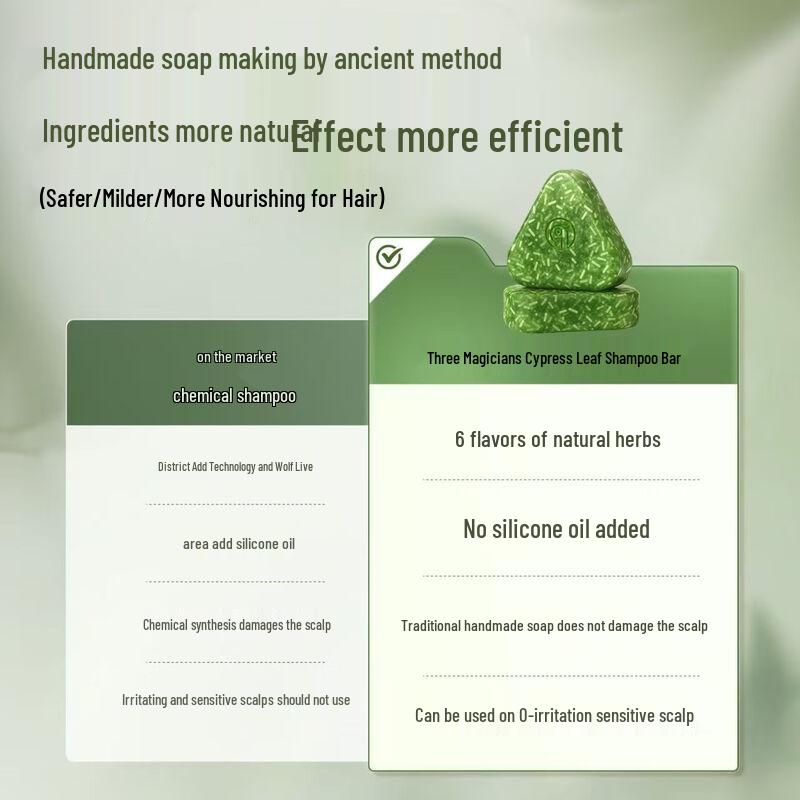 Drei Haar-Zauberer Platycladus & He Shou Wu Shampoo-Bar