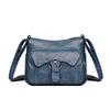 Women's Bag Soft Leather Middle-Aged Mother Bag Large Capacity Crossbody Bag Multi-Pocket Shoulder Bag