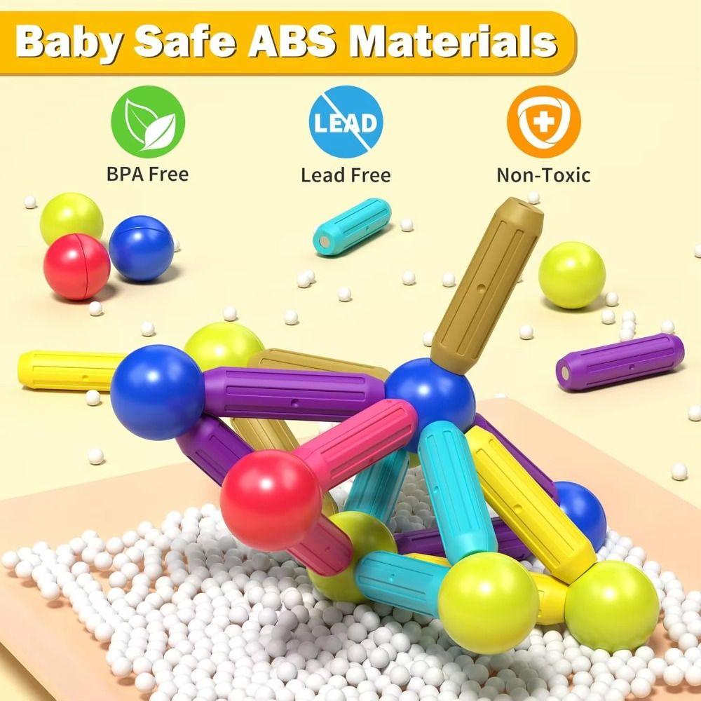 Bricks Magnetic Construction Puzzle Toy Movable Magnetic Sticks Montessori Toy  Desktop Decoration