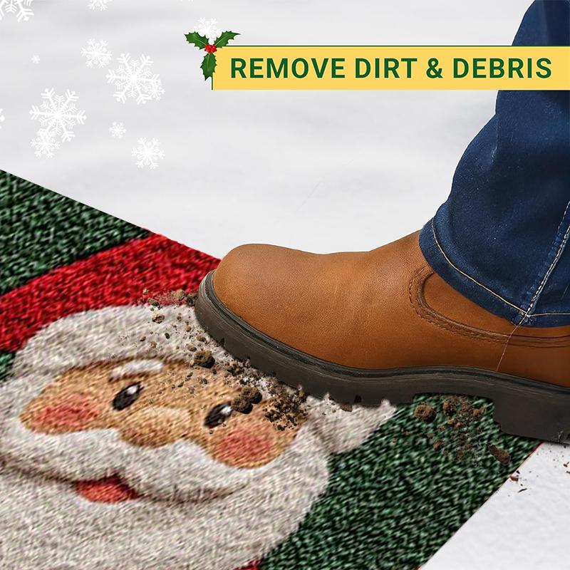 Christmas Door Mat Red Santa Claus Outdoor and indoor Gingerbread Man Carpet  New Year 2026 Merry Christmas Home Decor Foot Mat