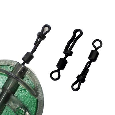 10 pezzi di accessori per la pesca alla carpa, girelle con chiusura a sgancio rapido e clip di chiusura a sgancio rapido, connettore ad anello rotante per attrezzatura da carpa