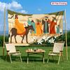 2D Religious Palm Sunday Backdrop Cloth Jesus Triumphal Entry Scene