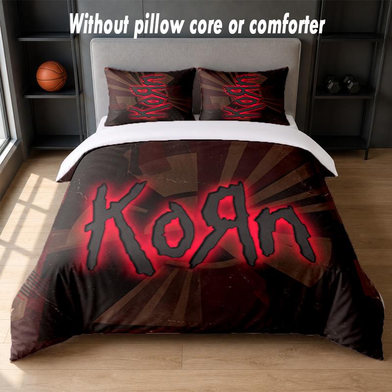 Set Biancheria da Letto Korn Design 1 Copripiumino + 2 Federe Morbido Traspirante Biancheria da Letto per la Casa