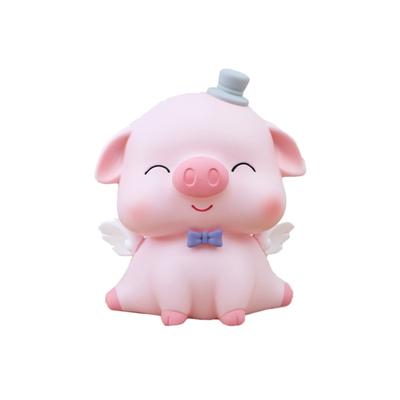 Piggy Bank Cute Cartoon Pig Shape Small Portable Piggy Bank Decorative Ornament for Little Girls