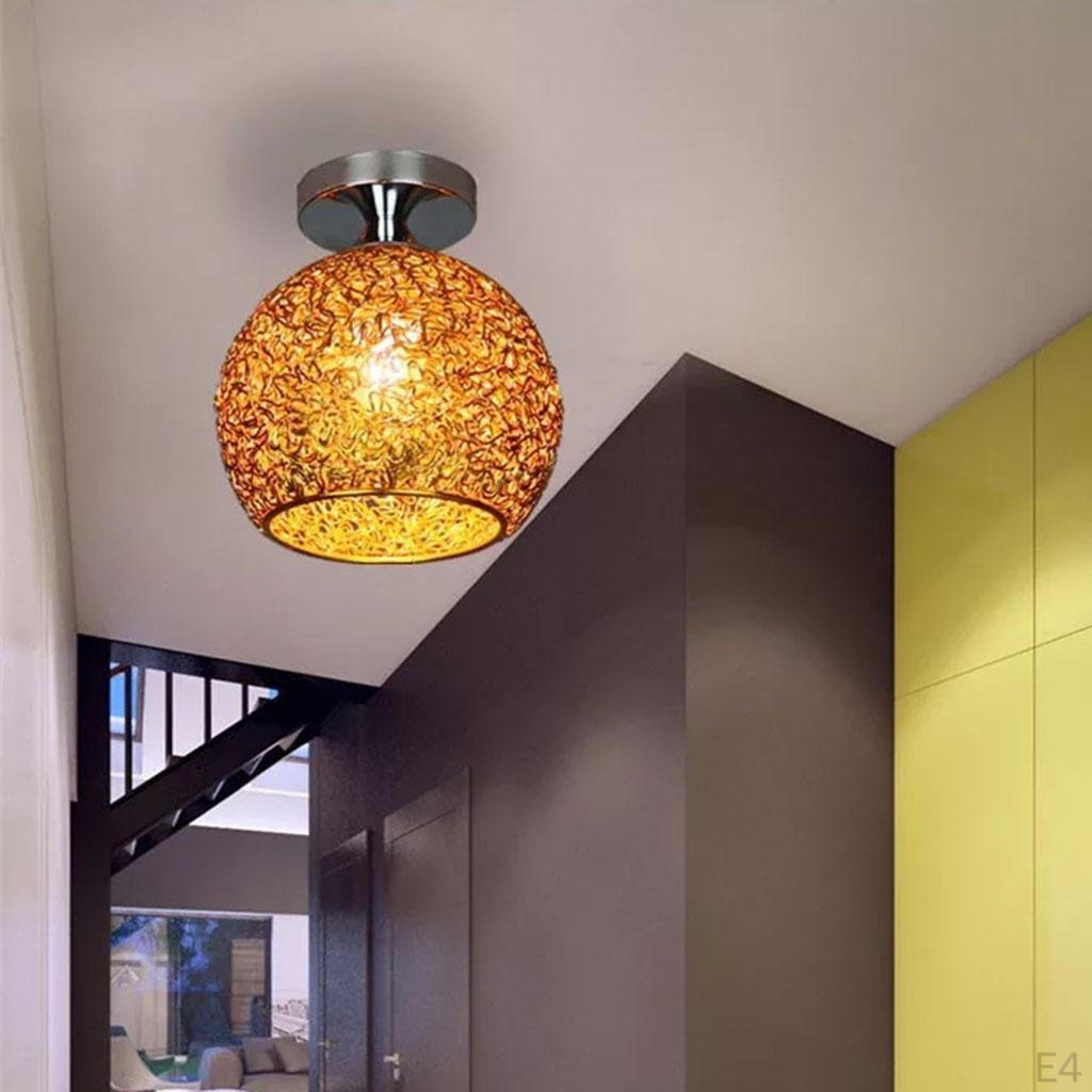 Ceiling Lamp Aluminum Shade with E27 Base Indoor Decorative Lighting for Hallway Cafe Bar Hall