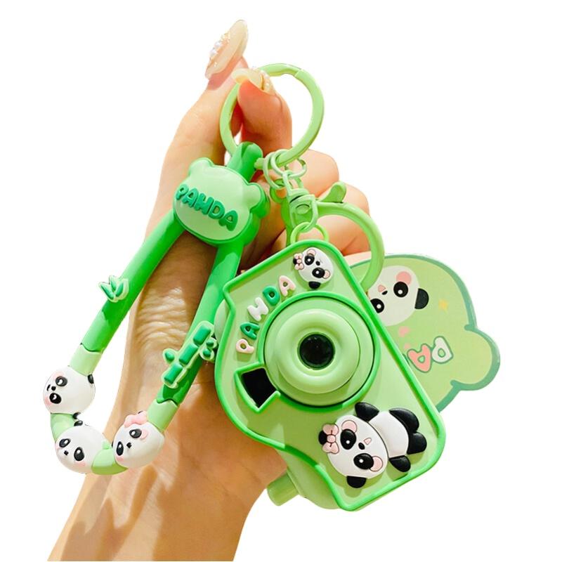 

Panda Keychain Cartoon Projection Camera Toy Bags Pendant Decoration Gift Kids Dance