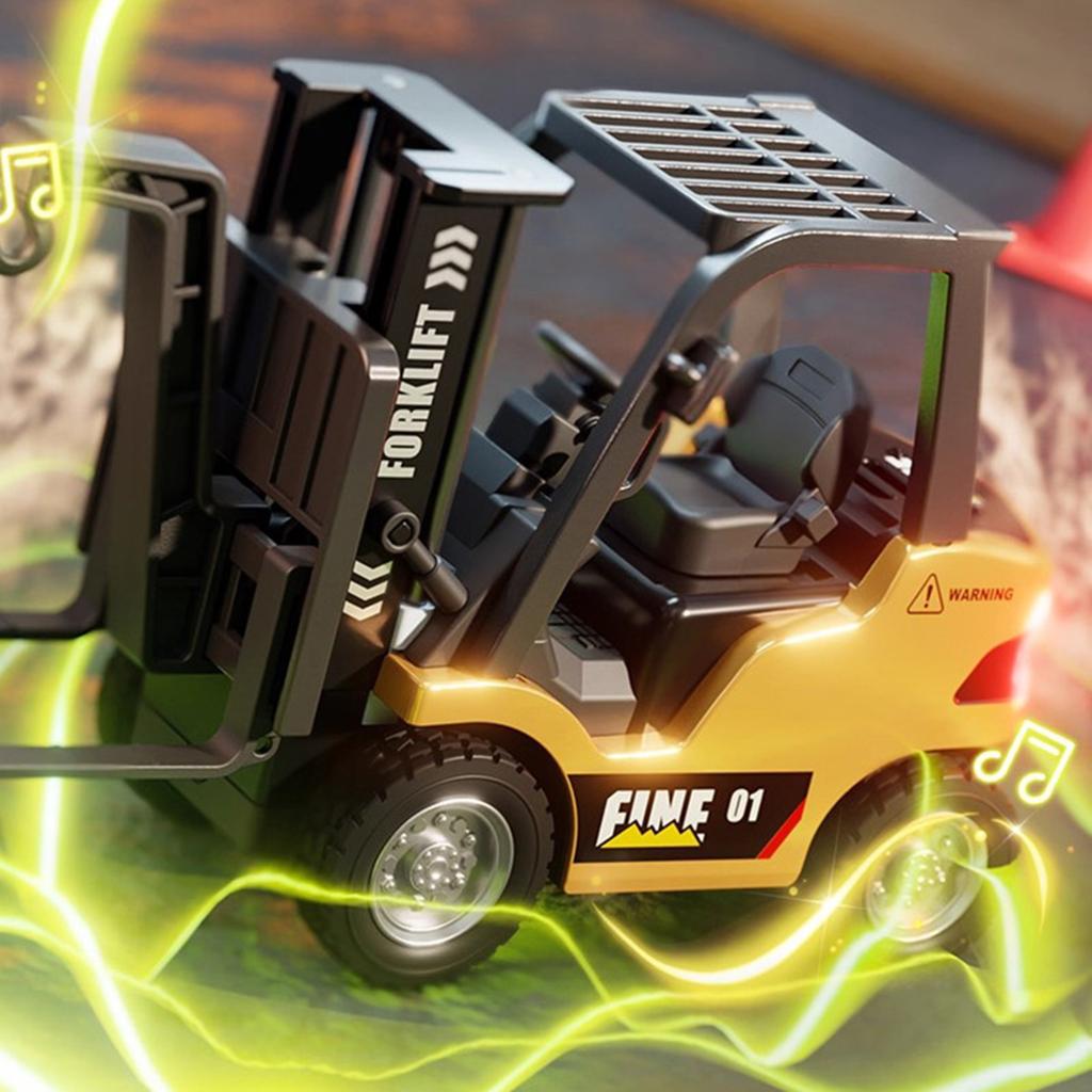 1/64 Mini Remote Control Forklift Truck Remote Controlled Alloy Forklift Toy Car Model for Kids Age 6-12 Christmas Birthday Gift