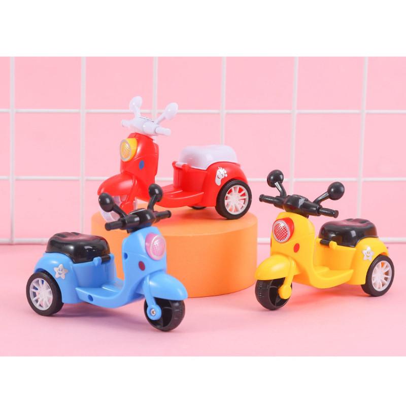 Simulation Mini Inertial Three Wheel Motorcycle Model Children Toy For Sensory And Cognitive Development