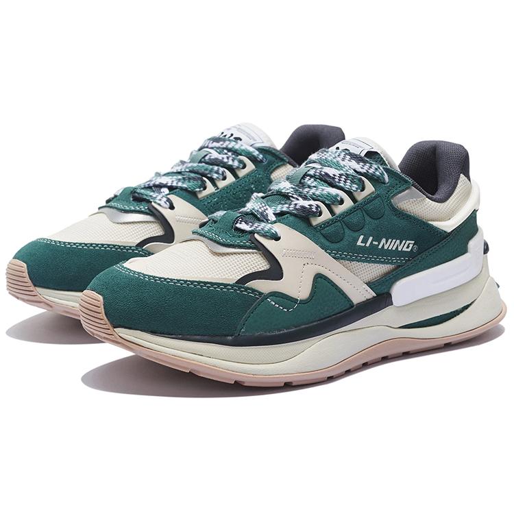 New LiNing 001 Innocence V2 V2 Rebound Low Top Sports Casual Shoes Men's Green AGCS109-4