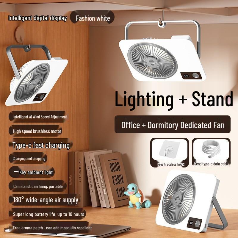 Rechargeable Desktop Fan with Three-Speed Adjustment