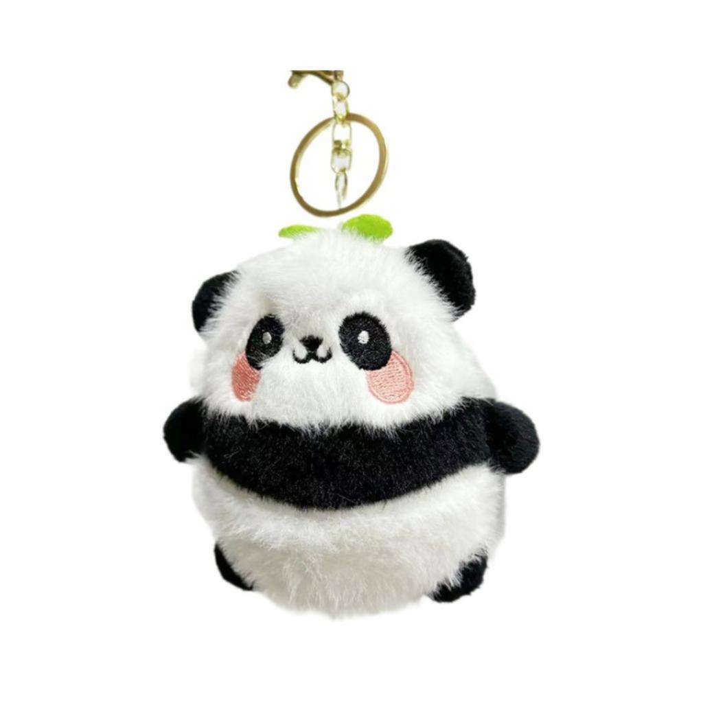 1Pcs Cute Stuffed Panda Keychain Cute Panda Keychain Soft Touch Plush Key Ring Bag Pendant Interior Accessories for Bag Pendant